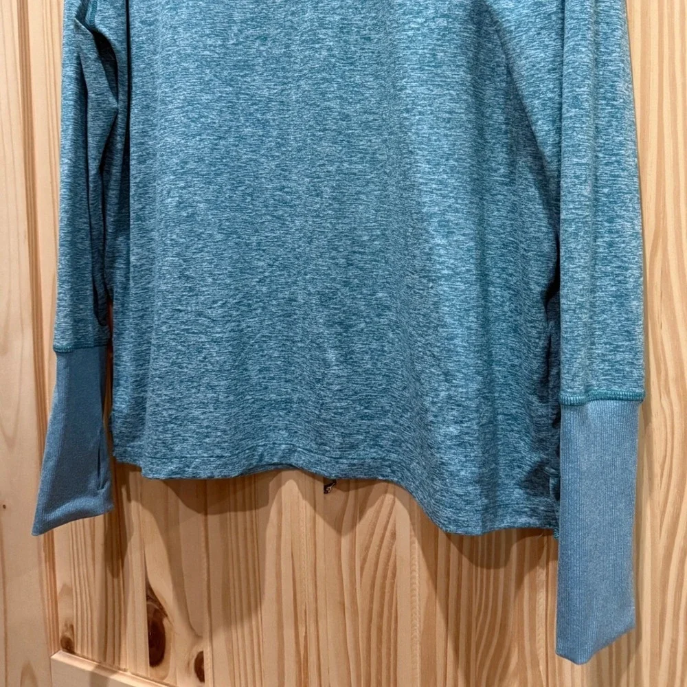 Nike Running Dri-FIT Element Half Zip Pullover Teal Heather Thumbhole Women L